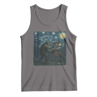Funny Bigfoot Painting Starry Night Art Parody Gift Tank Top - Wonder Print Shop
