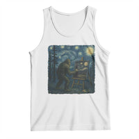 Funny Bigfoot Painting Starry Night Art Parody Gift Tank Top - Wonder Print Shop