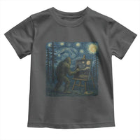 Funny Bigfoot Painting Starry Night Art Parody Gift Toddler T Shirt - Wonder Print Shop