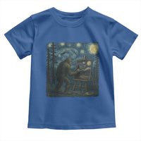 Funny Bigfoot Painting Starry Night Art Parody Gift Toddler T Shirt - Wonder Print Shop