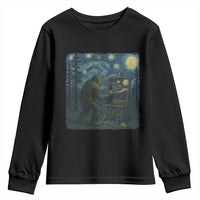 Funny Bigfoot Painting Starry Night Art Parody Gift Youth Sweatshirt - Wonder Print Shop