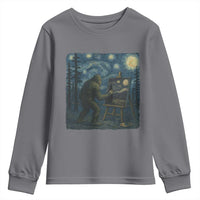 Funny Bigfoot Painting Starry Night Art Parody Gift Youth Sweatshirt - Wonder Print Shop