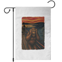 Funny Bigfoot And Alien Garden Flag Parody The Scream Art Meme Gift - Wonder Print Shop