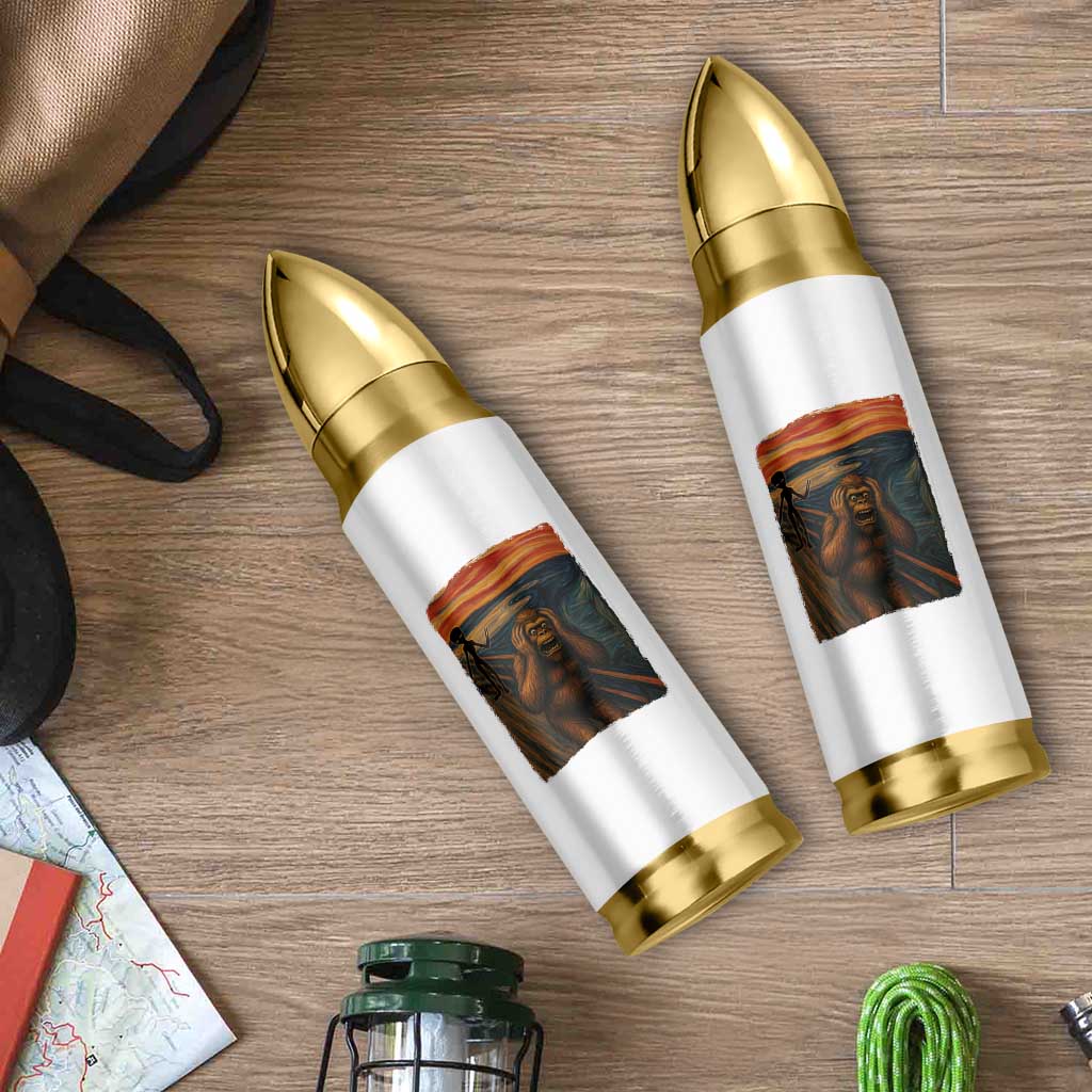 Funny Bigfoot And Alien Bullet Tumbler Parody The Scream Art Meme Gift