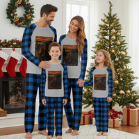 Funny Bigfoot And Alien Plaid Pajama Set Parody The Scream Art Meme Gift - Wonder Print Shop