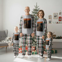 Funny Bigfoot And Alien Plaid Pajama Set Parody The Scream Art Meme Gift - Wonder Print Shop