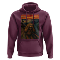 Funny Bigfoot And Alien Hoodie Parody The Scream Art Meme Gift - Wonder Print Shop