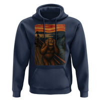 Funny Bigfoot And Alien Hoodie Parody The Scream Art Meme Gift - Wonder Print Shop
