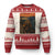 Funny Bigfoot And Alien Ugly Christmas Sweater Parody The Scream Art Meme Gift - Wonder Print Shop