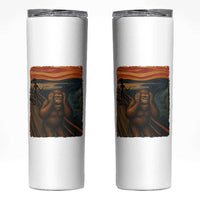 Funny Bigfoot And Alien Skinny Tumbler Parody The Scream Art Meme Gift