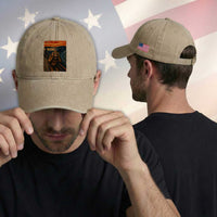 Funny Bigfoot And Alien Washed Cotton Baseball Cap Parody The Scream Art Meme Gift