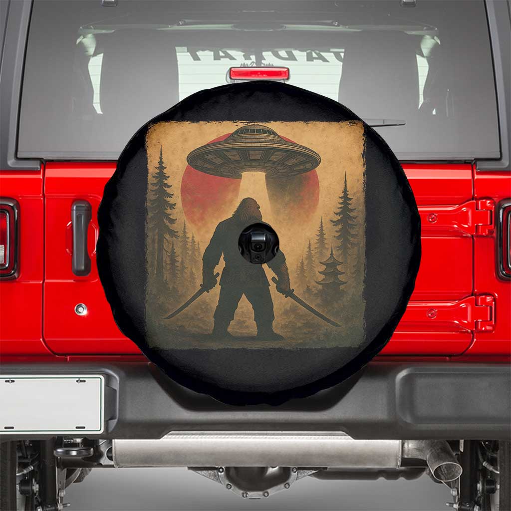 Samurai Bigfoot Spare Tire Cover Japanese Vintage Ukiyoe Style - Wonder Print Shop