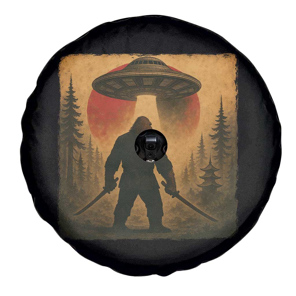 Samurai Bigfoot Spare Tire Cover Japanese Vintage Ukiyoe Style - Wonder Print Shop