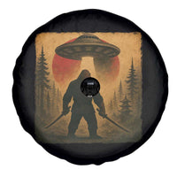 Samurai Bigfoot Spare Tire Cover Japanese Vintage Ukiyoe Style - Wonder Print Shop