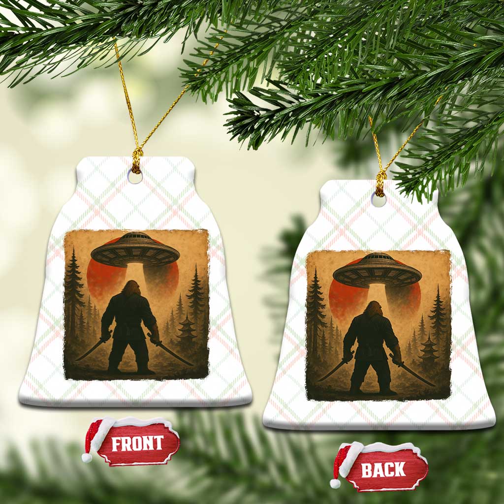 Samurai Bigfoot Ceramic Ornament Japanese Vintage Ukiyoe Style - Wonder Print Shop