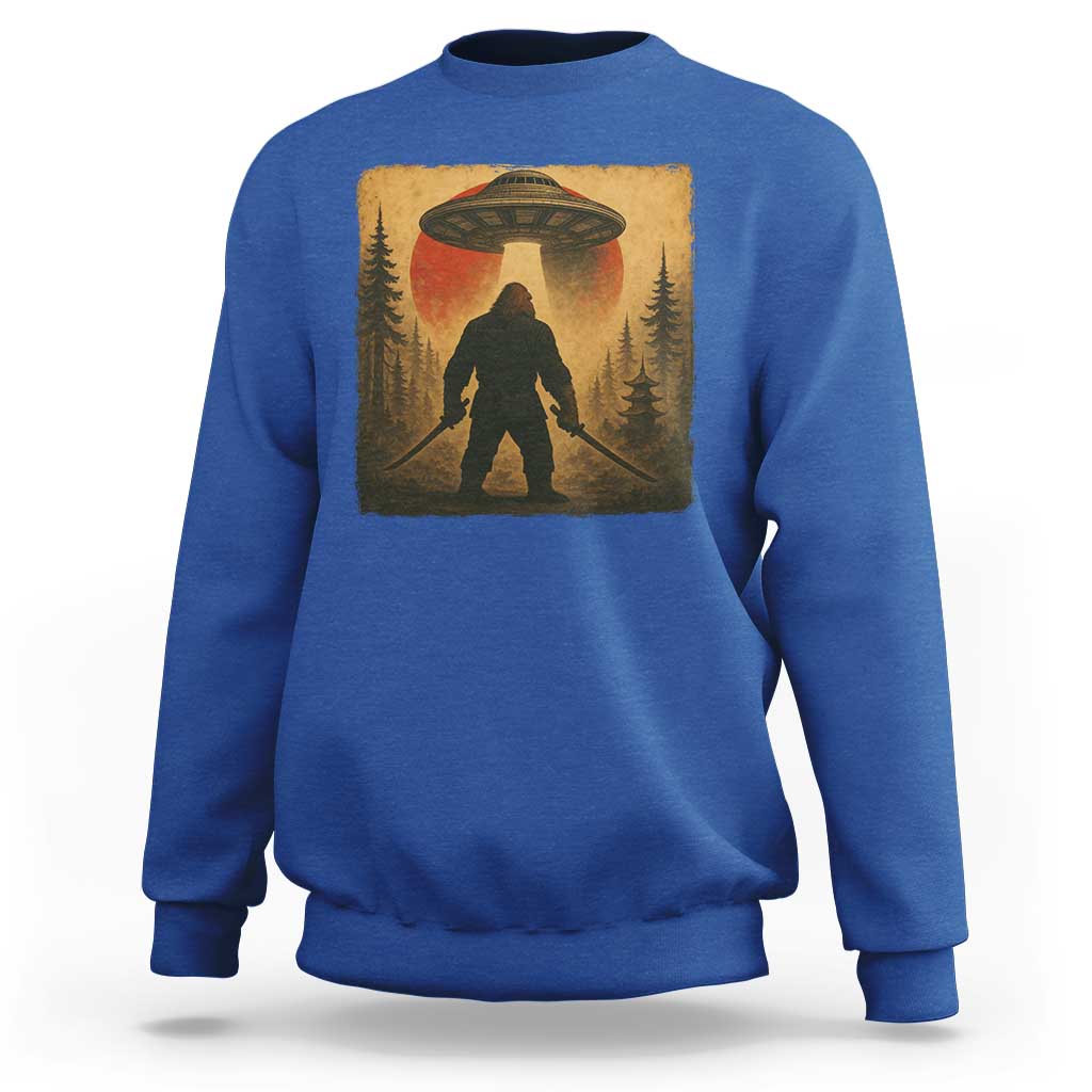 Samurai Bigfoot Sweatshirt Japanese Vintage Ukiyoe Style - Wonder Print Shop