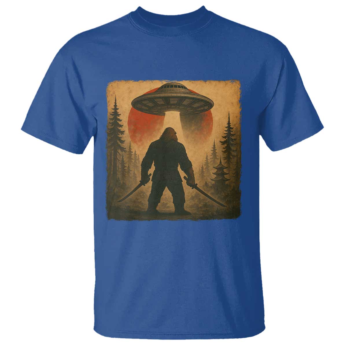 Samurai Bigfoot T Shirt Japanese Vintage Ukiyoe Style - Wonder Print Shop