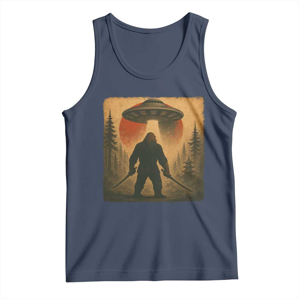 Samurai Bigfoot Tank Top Japanese Vintage Ukiyoe Style - Wonder Print Shop