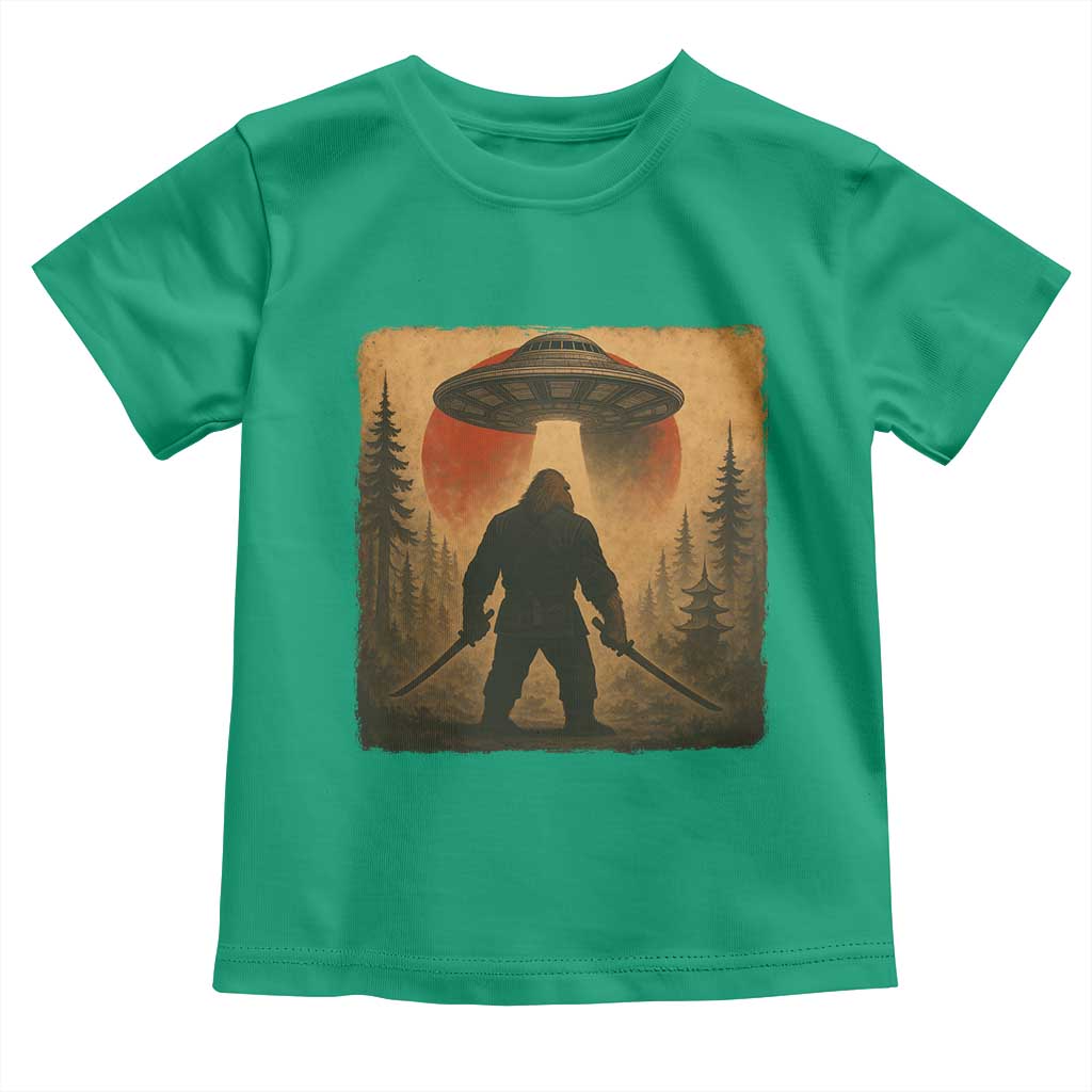 Samurai Bigfoot Toddler T Shirt Japanese Vintage Ukiyoe Style - Wonder Print Shop