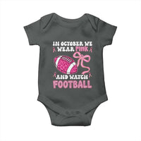 In October We Wear Pink And Watch Football Baby Onesie Breast Cancer Awareness Gift - Wonder Print Shop