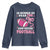 In October We Wear Pink And Watch Football Youth Sweatshirt Breast Cancer Awareness Gift - Wonder Print Shop
