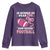 In October We Wear Pink And Watch Football Youth Sweatshirt Breast Cancer Awareness Gift - Wonder Print Shop