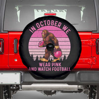 In October We Wear Pink Football Spare Tire Cover Support Breast Cancer Awareness - Wonder Print Shop