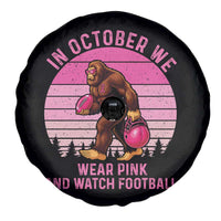 In October We Wear Pink Football Spare Tire Cover Support Breast Cancer Awareness - Wonder Print Shop