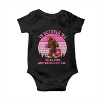In October We Wear Pink Football Baby Onesie Support Breast Cancer Awareness - Wonder Print Shop