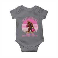 In October We Wear Pink Football Baby Onesie Support Breast Cancer Awareness - Wonder Print Shop