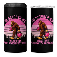 In October We Wear Pink Football 4 in 1 Can Cooler Tumbler Support Breast Cancer Awareness