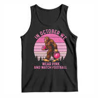 In October We Wear Pink Football Tank Top Support Breast Cancer Awareness - Wonder Print Shop