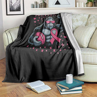 Funny Bigfoot Football Throw Blanket Breast Cancer Awareness Gift - Wonder Print Shop
