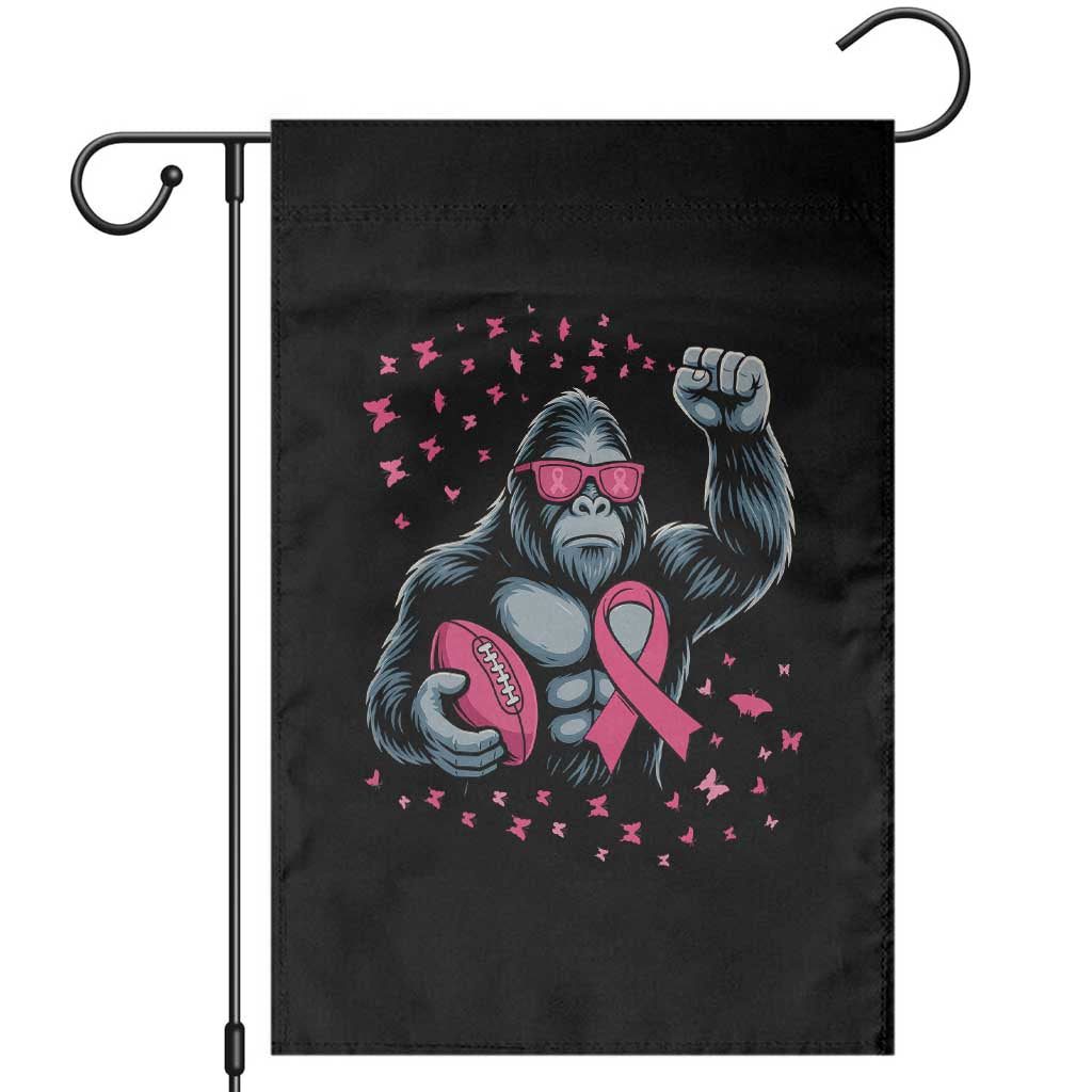 Funny Bigfoot Football Garden Flag Breast Cancer Awareness Gift - Wonder Print Shop