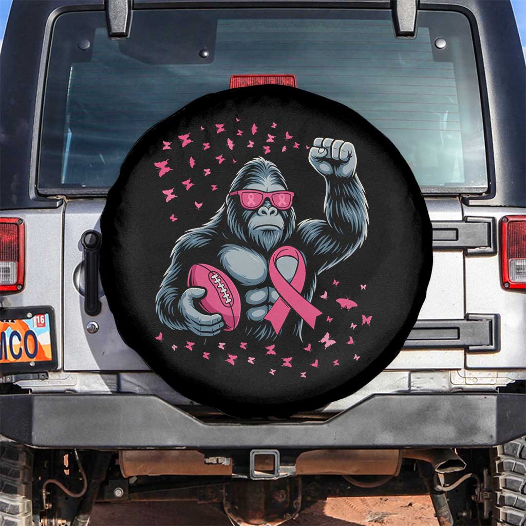 Funny Bigfoot Football Spare Tire Cover Breast Cancer Awareness Gift - Wonder Print Shop