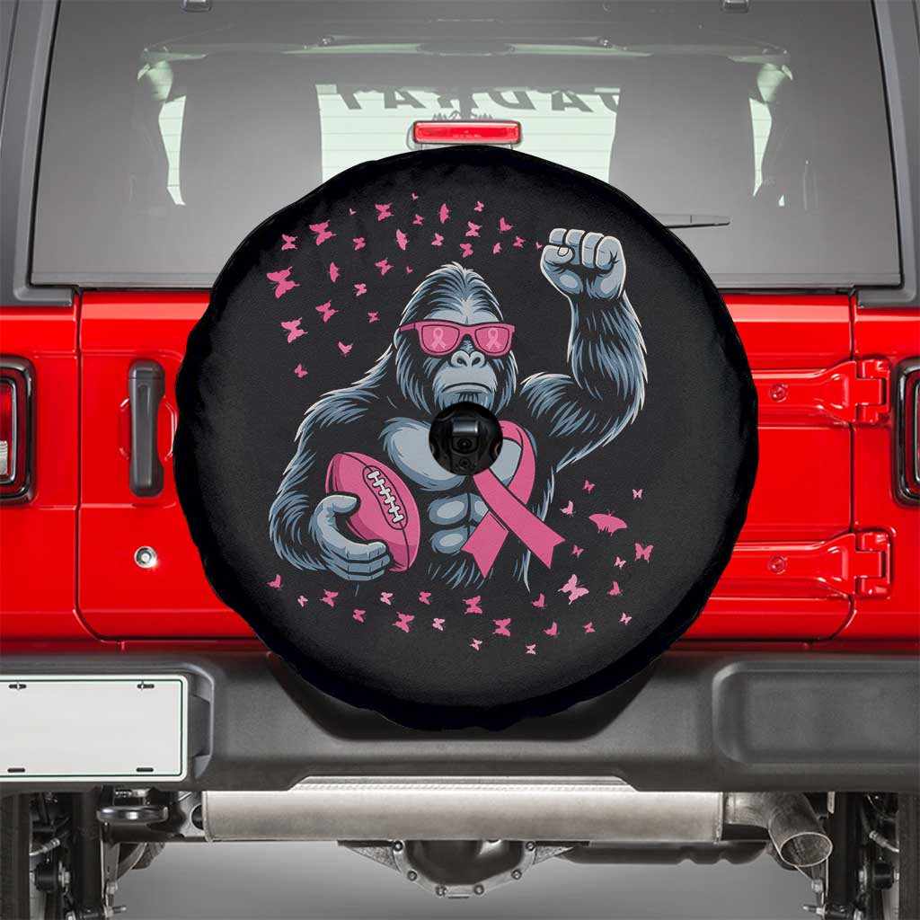 Funny Bigfoot Football Spare Tire Cover Breast Cancer Awareness Gift - Wonder Print Shop