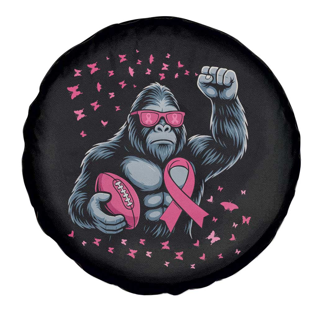 Funny Bigfoot Football Spare Tire Cover Breast Cancer Awareness Gift - Wonder Print Shop