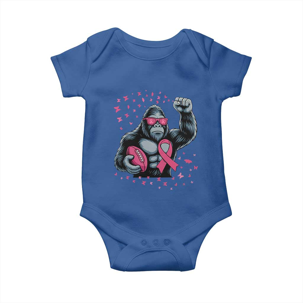 Funny Bigfoot Football Baby Onesie Breast Cancer Awareness Gift - Wonder Print Shop
