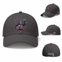 Funny Bigfoot Football Baseball Cap Breast Cancer Awareness Gift