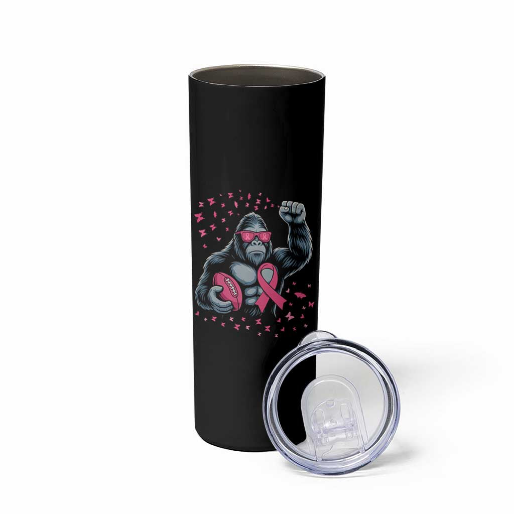 Funny Bigfoot Football Skinny Tumbler Breast Cancer Awareness Gift