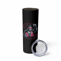 Funny Bigfoot Football Skinny Tumbler Breast Cancer Awareness Gift
