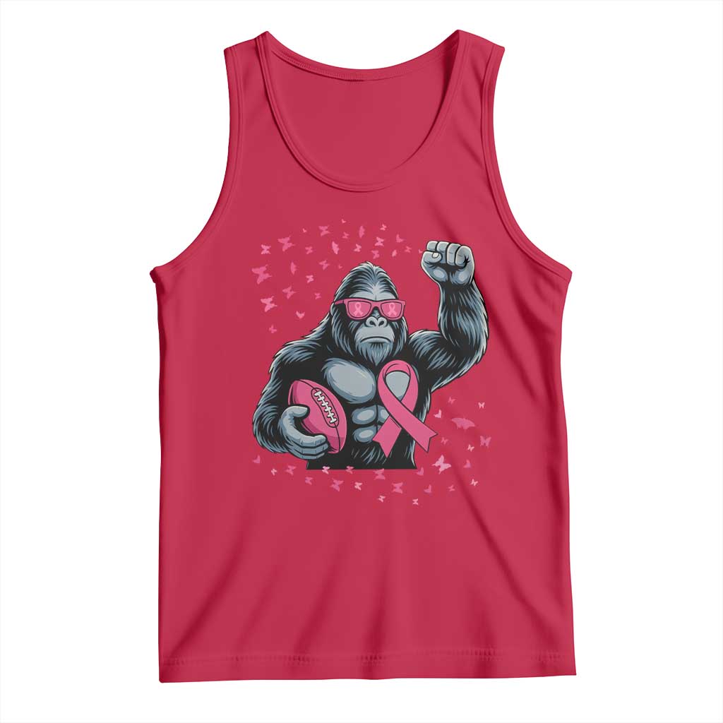 Funny Bigfoot Football Tank Top Breast Cancer Awareness Gift - Wonder Print Shop