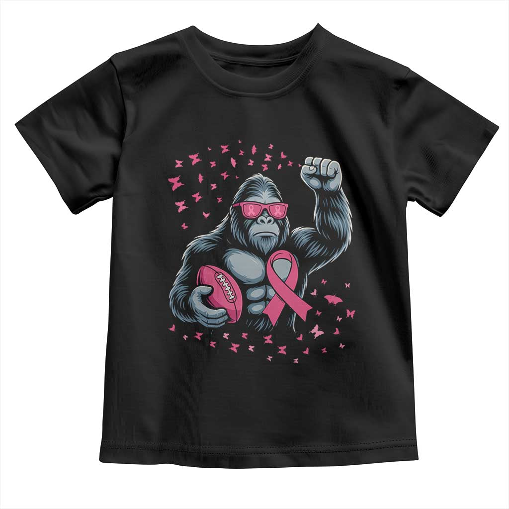 Funny Bigfoot Football Toddler T Shirt Breast Cancer Awareness Gift - Wonder Print Shop