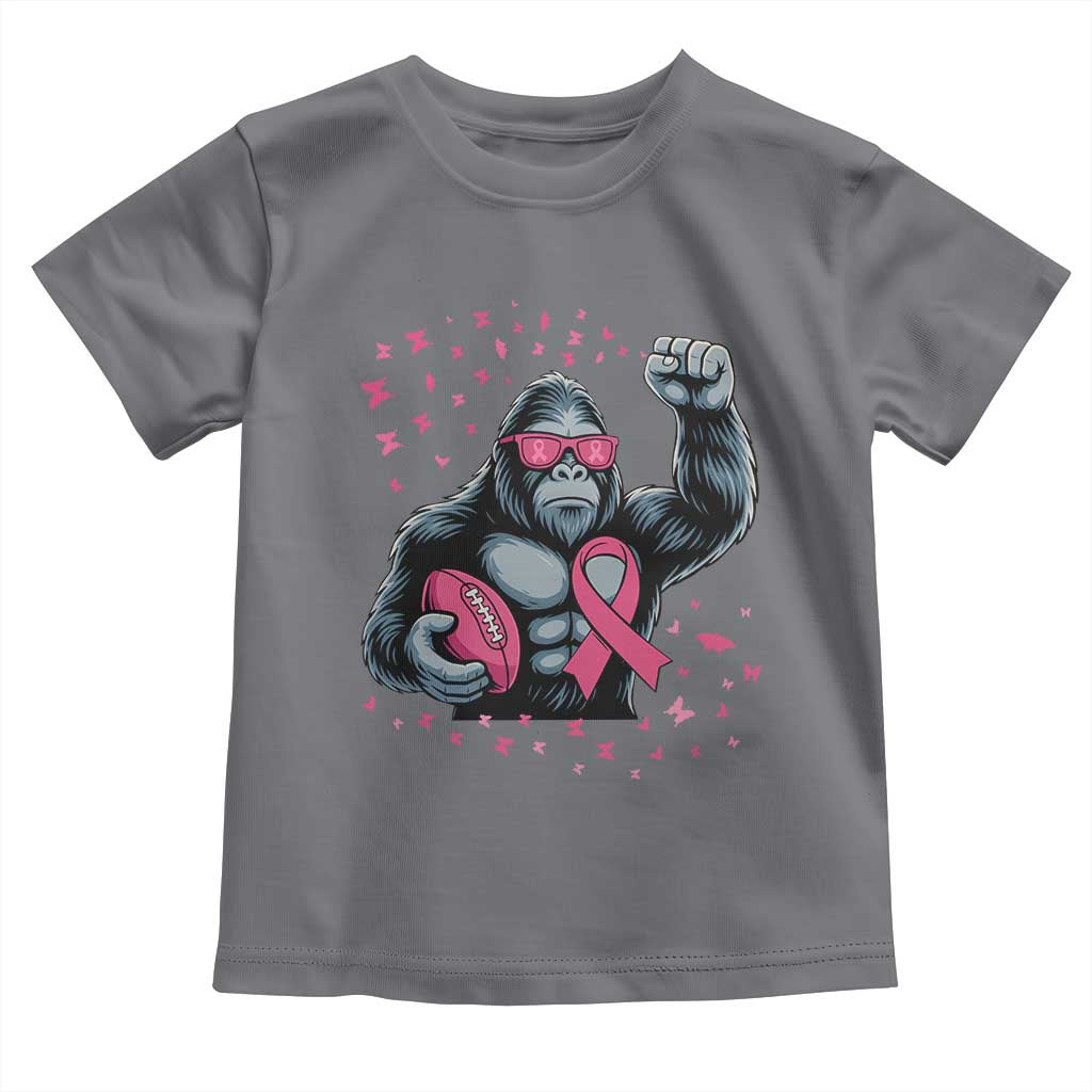 Funny Bigfoot Football Toddler T Shirt Breast Cancer Awareness Gift - Wonder Print Shop