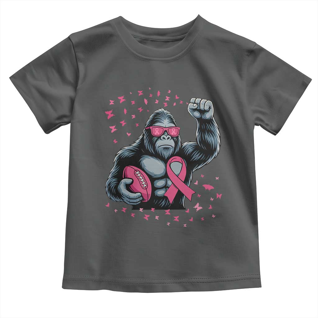 Funny Bigfoot Football Toddler T Shirt Breast Cancer Awareness Gift - Wonder Print Shop
