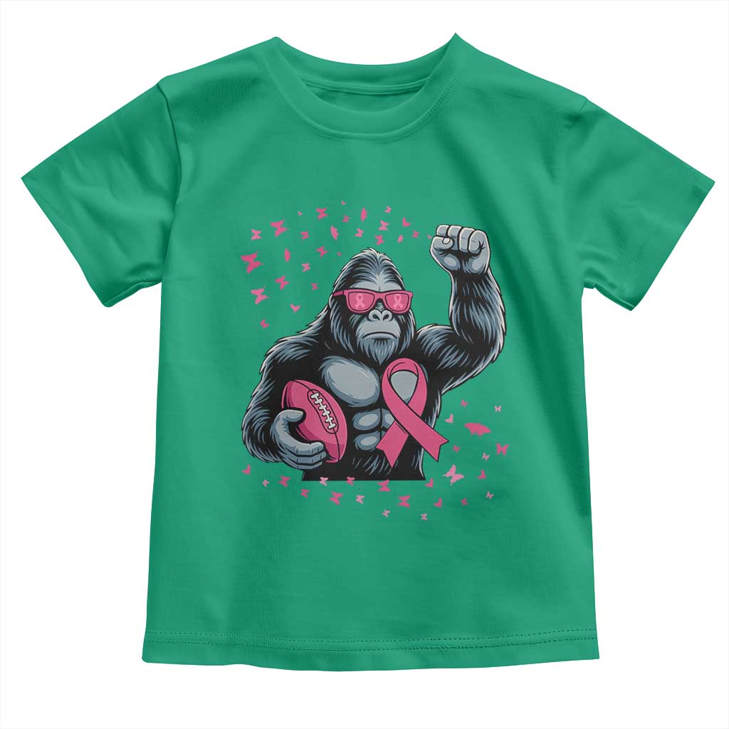 Funny Bigfoot Football Toddler T Shirt Breast Cancer Awareness Gift - Wonder Print Shop