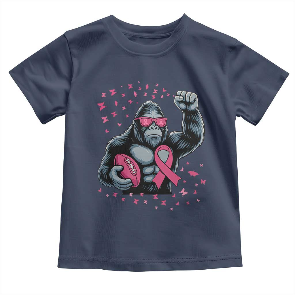 Funny Bigfoot Football Toddler T Shirt Breast Cancer Awareness Gift - Wonder Print Shop