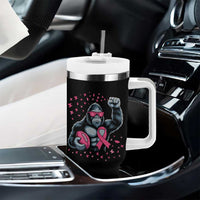 Funny Bigfoot Football Tumbler With Handle Breast Cancer Awareness Gift