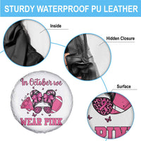In October We Wear Pink Football Spare Tire Cover Funny Football Awareness Gift - Wonder Print Shop