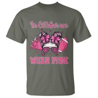 In October We Wear Pink Football T Shirt Funny Football Awareness Gift - Wonder Print Shop